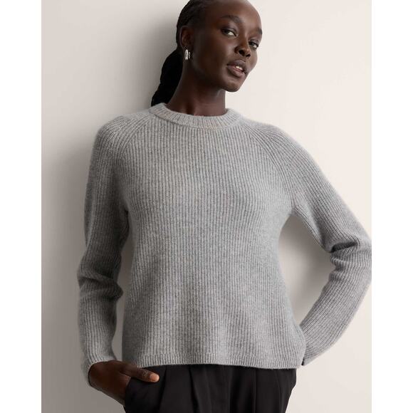 Quince Mongolian Cashmere Fisherman Crewneck Sweater - S - Picture 3 of 4